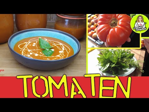 Ofen geröstete Tomaten und frische Kräuter - geniale Tomaten Suppe einkochen