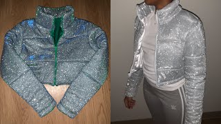 DIY Glitter Puffer Jacket with Lining | Very Detailed Bubble Coat Tutorial