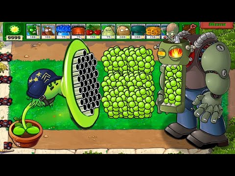 Team Gatling Pea PvZ vs 999 Giga Zombies vs Zomboss - Plants vs Zombies Hack