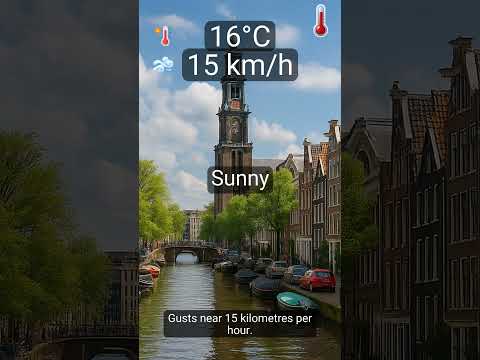 Amsterdam: Today’s highlights → Sunny, 16°C, wind 15 km/h