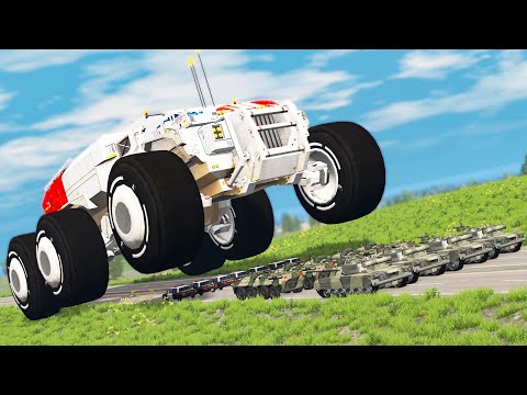 Gigantic Monster Machine Smashes Cars (short film) - Beamng drive