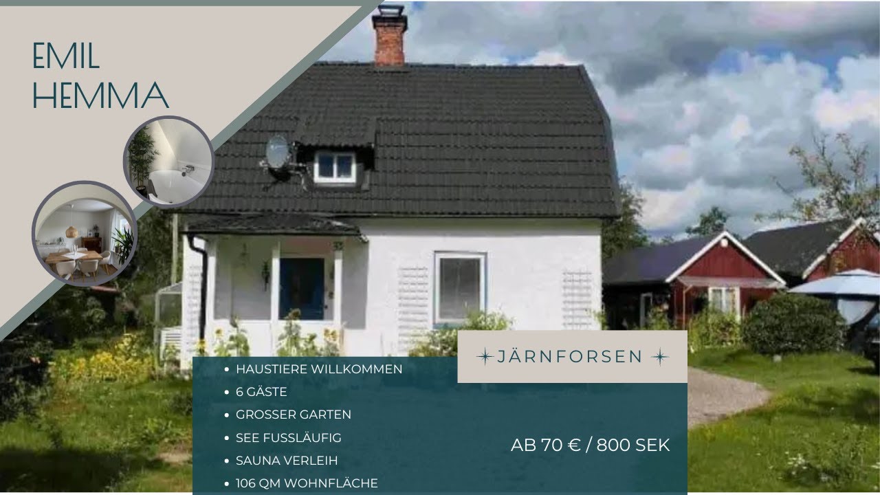 Emil hemma - Holiday home in Småland with garden | Schweden-Ferienhaus24