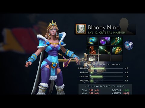 Dota 2 Replay 7.32D Bloody Nine's Crystal Maiden DogChamp vs Another NA Team