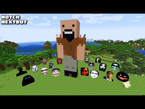 SURVIVAL NOTCH HOUSE WITH 100 NEXTBOTS in Minecraft - Gameplay - Coffin Meme
