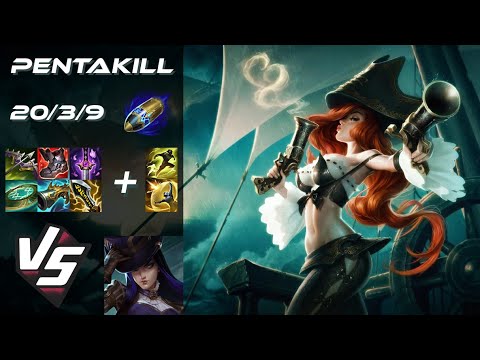 BOTTOM Miss Fortune vs Caitlyn [PENTAKILL] - NA Grandmaster Patch 25.24