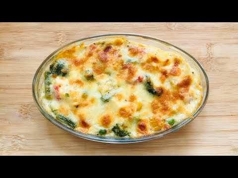 Baked Vegetable Recipe | Baked Vegetable In White Sauce | Vegetable Cheesy Bake | Veg Au Gratin