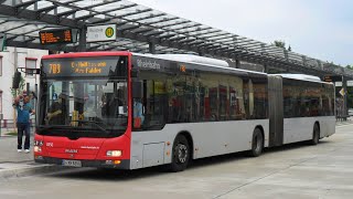 preview picture of video '[Sound] Bus MAN NG 323 (Wagennr. 8350) der Rheinbahn AG Düsseldorf'