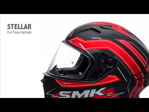 Smk ma231 stellar bolt red bike helmet, size: xs