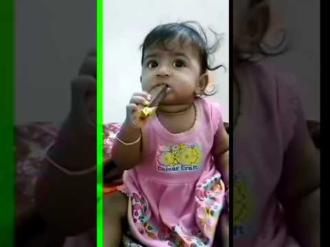 Cute eating chocolate