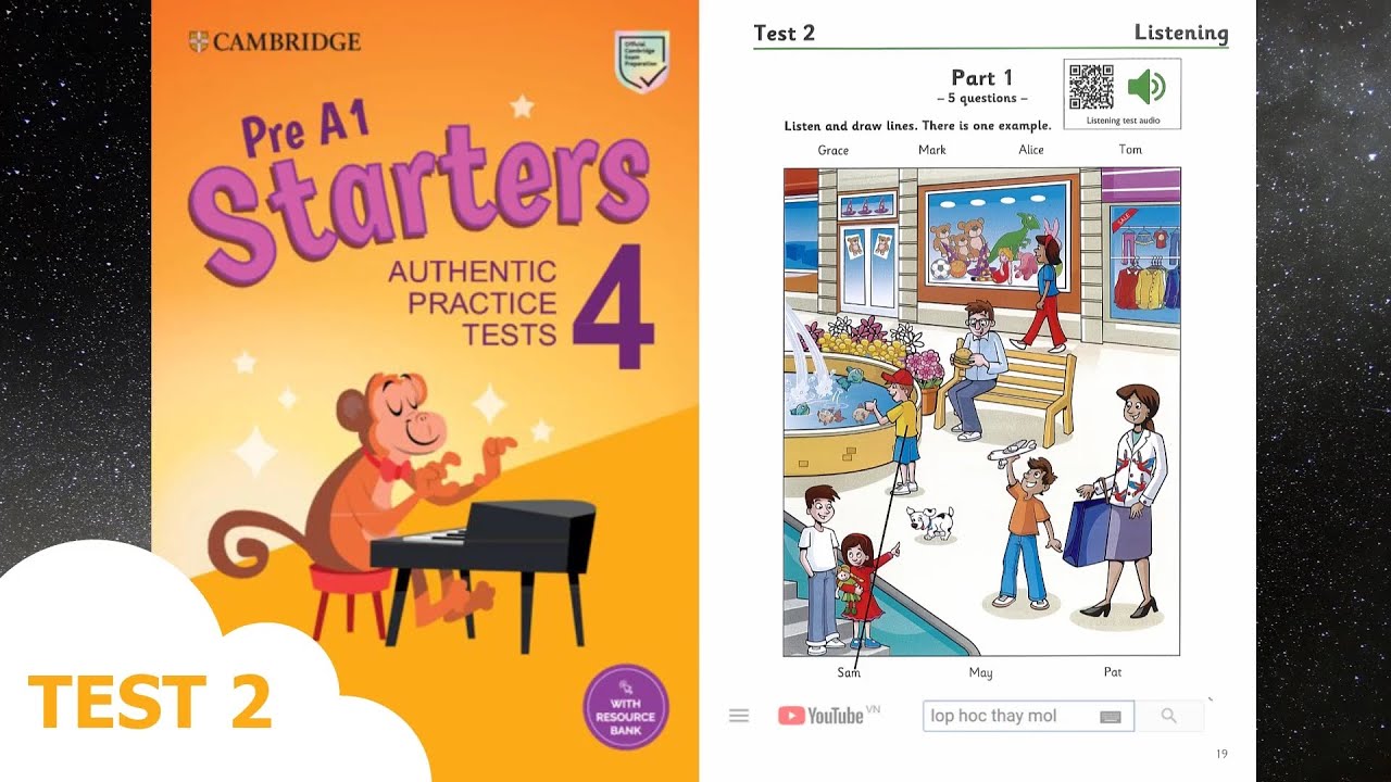 Starters 4 TEST 2 - Listening Tests 2 | Lớp Học Thầy Mol