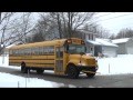 Школьный автобус. Диана приезжает со школы. Зима-2013. 