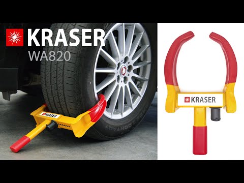KRASER WA820 – Sabot Antivol de Roue UNIVERSEL - Voiture Caravane Remorque (N° 1 Allemagne AutoBild)