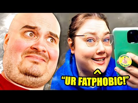 Dicke Person reagiert auf „Fatphobie“.