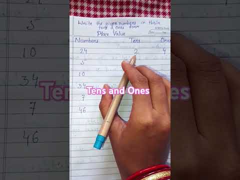 Worksheet on tens and ones... Write the numbers in their tens and ones form....