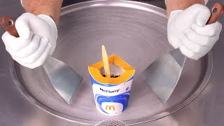 How to make Oreo McFlurry to Ice Cream Rolls - oddly satisfying Ice Cream Hack | McDonalds Food ASMR