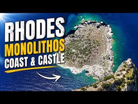 RHODES 🇬🇷 | The Incredible Monolithos Coast & Castle (4K Drone) Hidden Gem