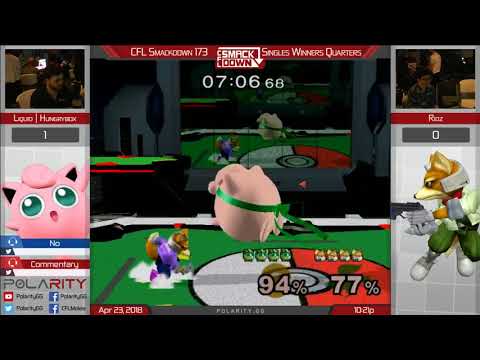 CFL Smackdown 173 Melee - Liquid | Hunrybox (Puff) vs Ridz (Fox) - Winners Quarters