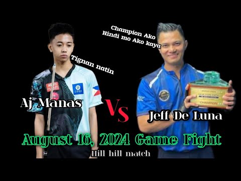 Aj Manas 🆚 Jeff De Luna || August 16,2024 Game Fight Highlights || 1st ibalong 9ball Open tournament