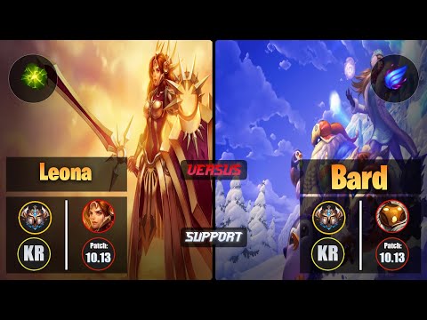 Challenger LEONA [Aftershock] (Support) VS  BARD - Challenger KR Patch 10.13