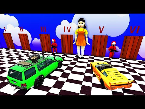 What's Behind the Doors Game | Squid Game BeamNG Drive | BimTestCrash