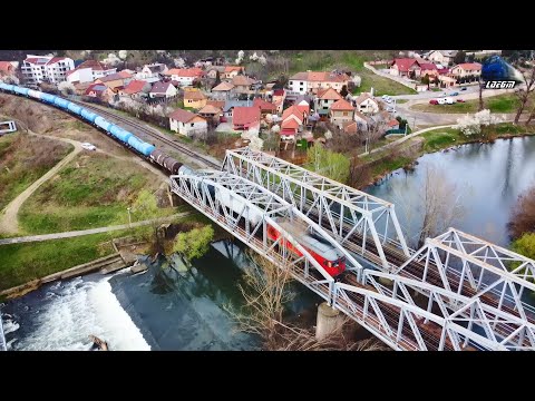 LDE2100 60-1655-9 & Marfar CER Fersped Traversează Râul Crișul Repede în Oradea - 06 Martie 2024