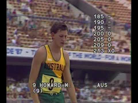 Marc Howard (AUS) 217 cm High Jump Universiade Zagreb 1987