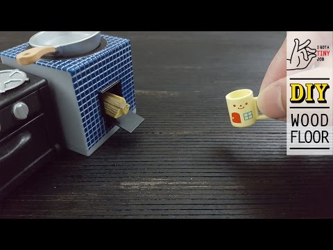 DIY Wood Floor Miniature | how to install Wood Floor Video