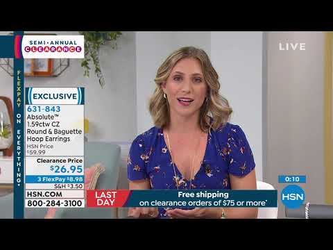 Absolute 1.59ctw CZ Sterling Silver Round and Baguette H...