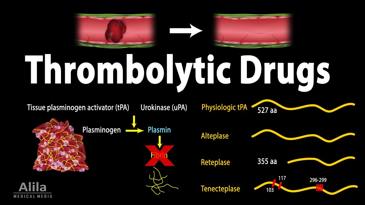 Pharmacology: Thrombolytic (Fibrinolytic) Drugs, Animation