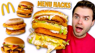 McDonald's NEW Menu Hacks REVIEW! - Land Air & Sea, Crunchy Double + MORE!