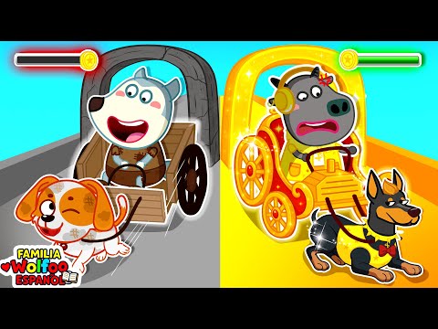 Wolfoo Family Spanish | RICH DOG VS POOR DOG - Educational Cartoons