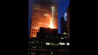 Fire in midtown NYC -- 2 blocks from Rockefeller Plaza