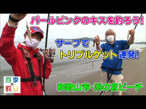 サーフでトリプルゲット連発!パールピンクのキスを釣ろう!(四季の釣り/2021年6月11日放送)