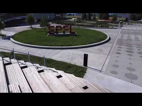 Mavic Mini Fly above the Rolex EPFL, Lausanne Switzerland