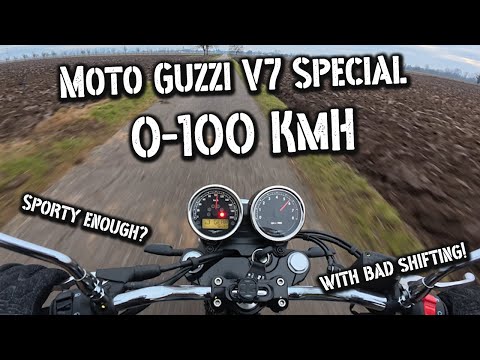 Moto Guzzi V7 Special 850 // 0-100 KmH // Zard Exhaust