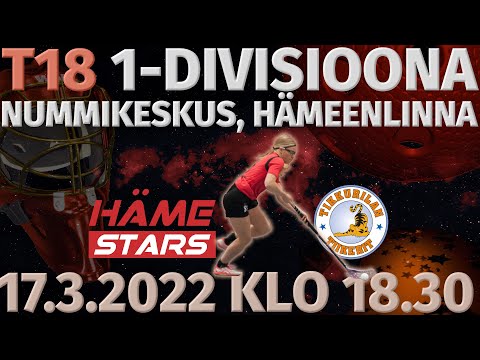 T18 1. divisioona. Häme Stars - Tiikerit. Nummikeskus, Hämeenlinna. 17.3.2022