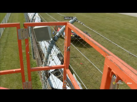 Ferrari Challenge North America (Coppa Shell) 2022. Q1 Indianapolis Motor Speedway. Big Crashes