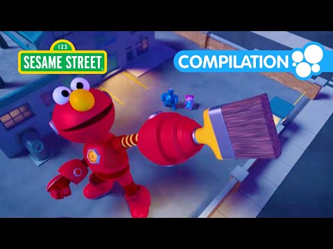 Mecha Builders Save the Party in the Park! | Sesame Street Episodes