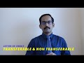 Transferable and Non Transferable LC - CA Francis Mervin Fernandez