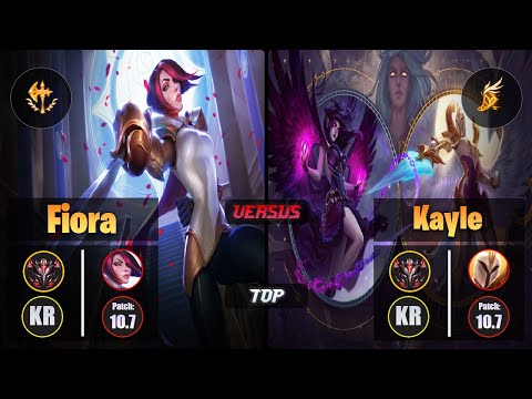 GrandMaster FIORA [Conqueror] (Top) VS  KAYLE - Grandmaster KR Patch 10.7