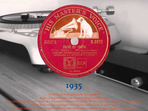 The Boston Promenade Orchestra - Song of India from Sadko (1935) 78RPM HQ