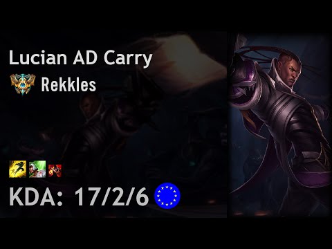 Lucian AD Carry vs Ezreal - Rekkles - EUW Challenger Patch 6.17