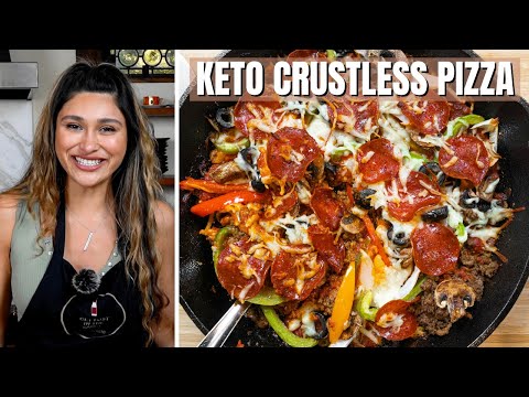 KETO CRUSTLESS PIZZA! How to Make Keto Supreme Pizza