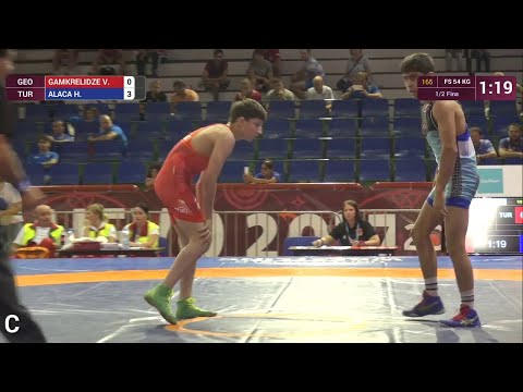 1/2 FS - 54 kg: V. GAMKRELIDZE (GEO) df. H. ALACA (TUR) by VPO1, 9-8