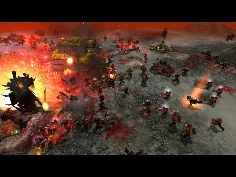 Unification Mod 2021: Crimson Fists vs World Eaters vs Orks vs Orks! WH 40K: Dawn Of War: Soulstorm