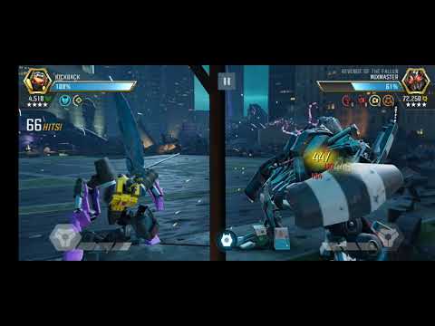 Kickback vs LOC1 Mixmaster (rank 5/5 level 50/50 4 star sig level 45) Transformers Forged to Fight