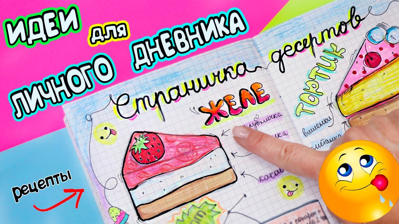 Идеи для ЛД Часть 35! ДЕСЕРТЫ - Вкусные странички Личного дневника