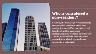 Non-Residents Mortgage in Toronto