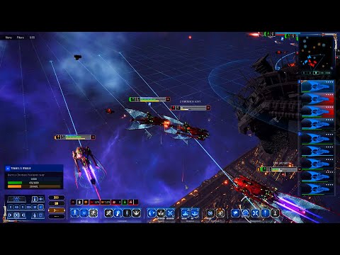 Asuryani vs Space Marines! - Massive Battle, Skirmish Gameplay, Battlefleet Gothic Armada 2
