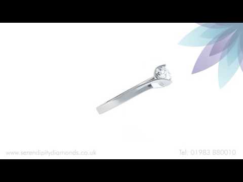 Tension Set Twist Engagement Ring with Round Brilliant Cut Diamond